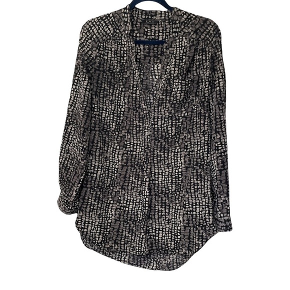 ZOA New York Tops - Zoa New York Small Oversized Long Tunic Top Dress Half Button Fall Snake Print O